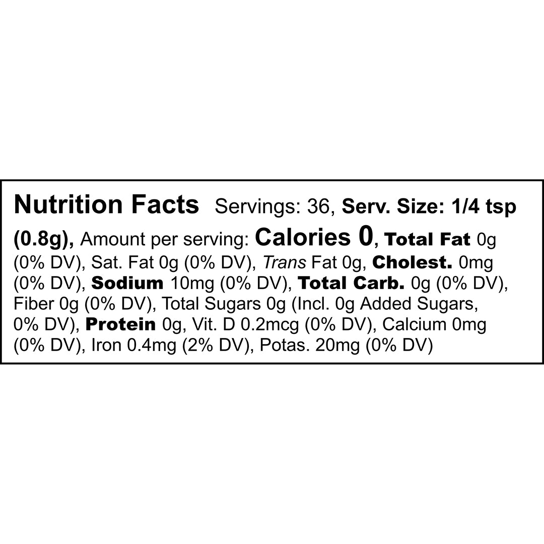 Black Cocoa Powder Nutrition Facts
