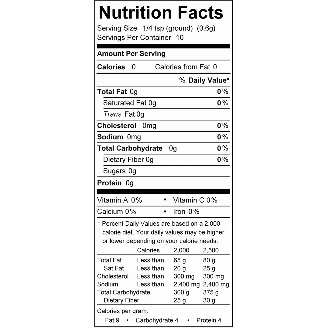 Nutmeg - Whole Nutrition Facts