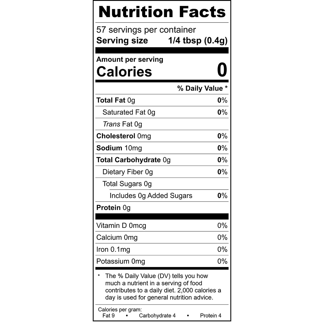 Tomato Tarragon Spice Blend nutrition facts