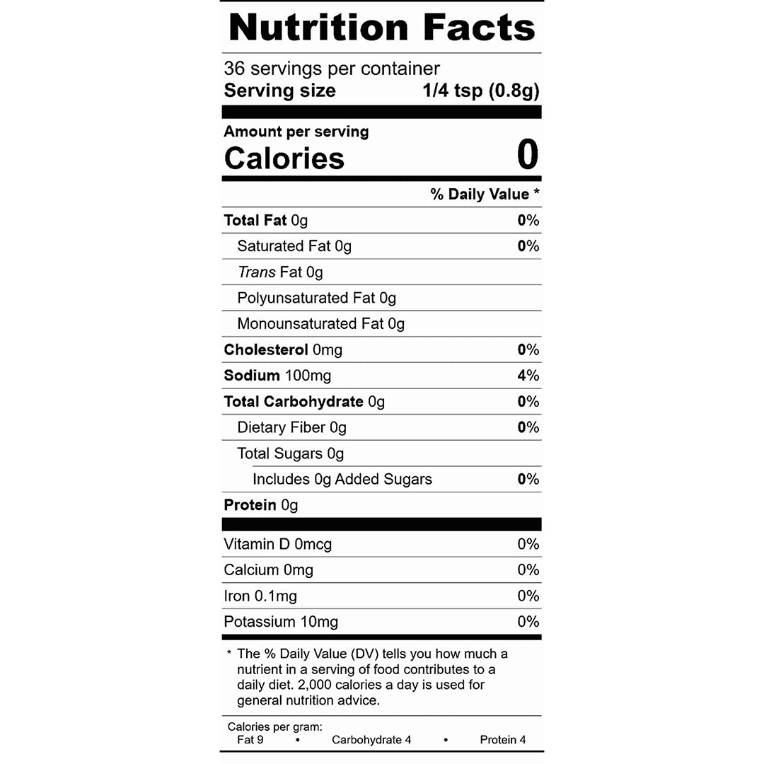 Tzatziki Seasoning Nutrition Facts