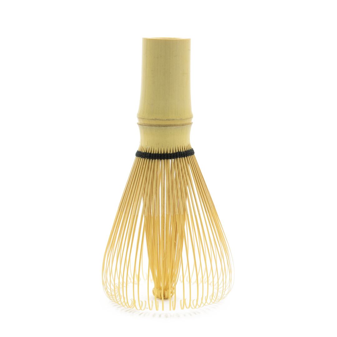 A Bamboo Matcha Whisk on white background