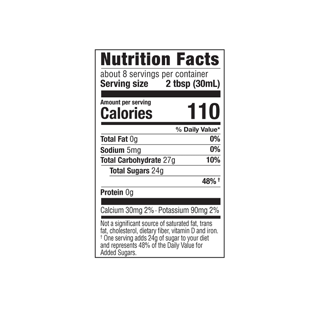 Organic Barrel-Aged Bourbon Maple Syrup Nutrition Facts