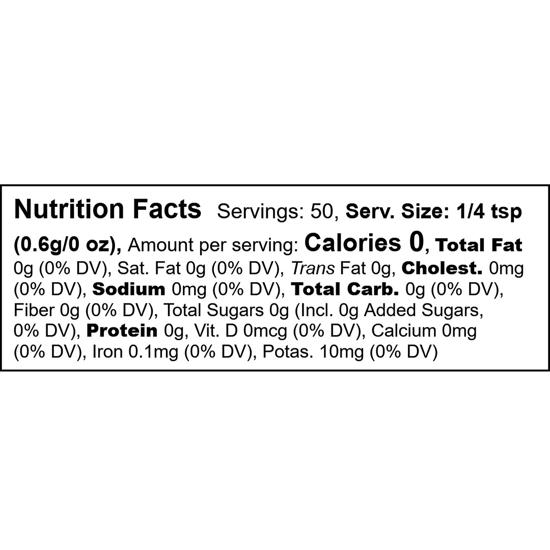 Bourbon Smoked Black Pepper Nutrition Facts