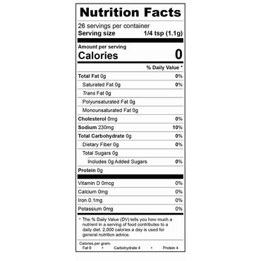 Caribbean Heat Seasoning Nutrition Facts