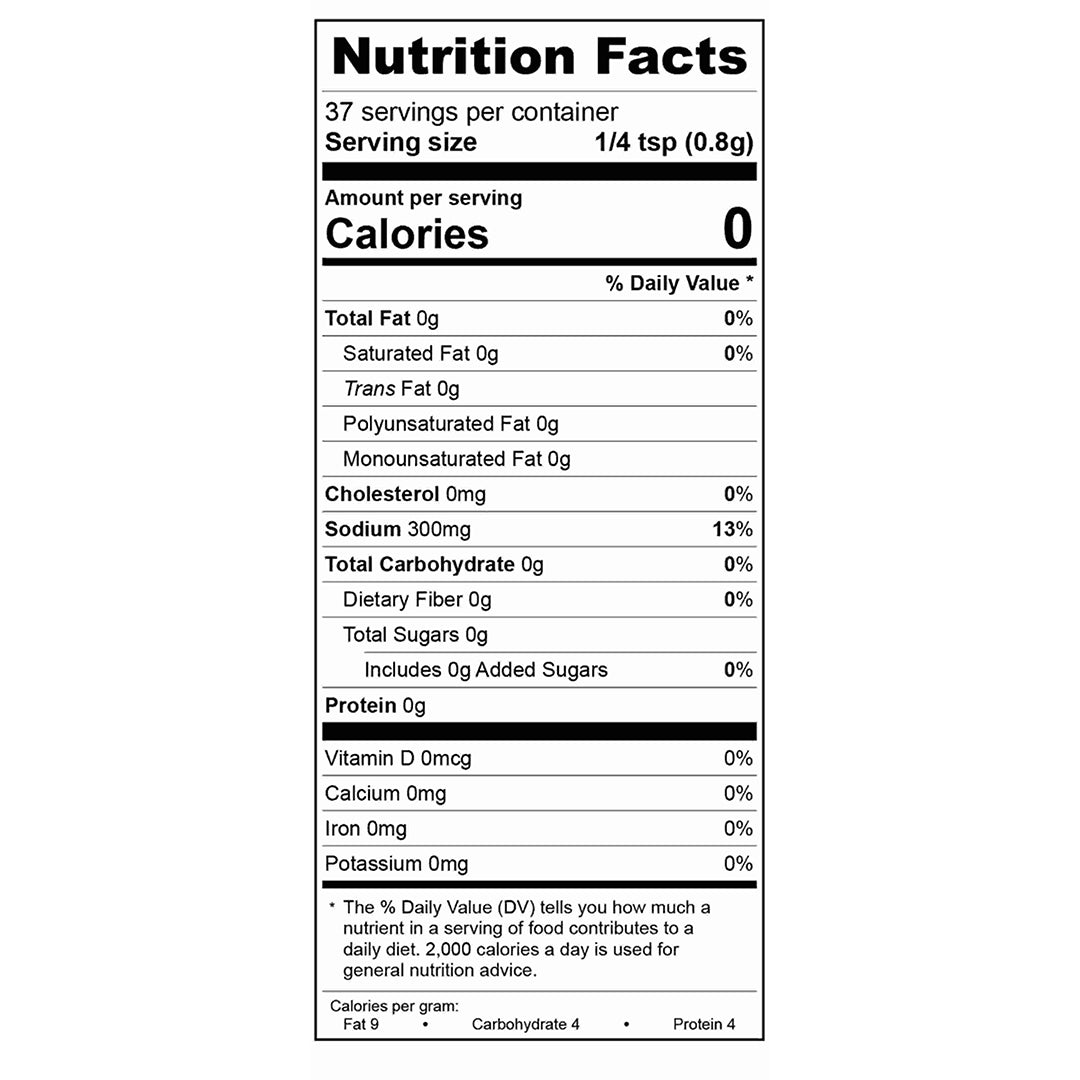 Coastal Blend Seasoning Nutrition Facts