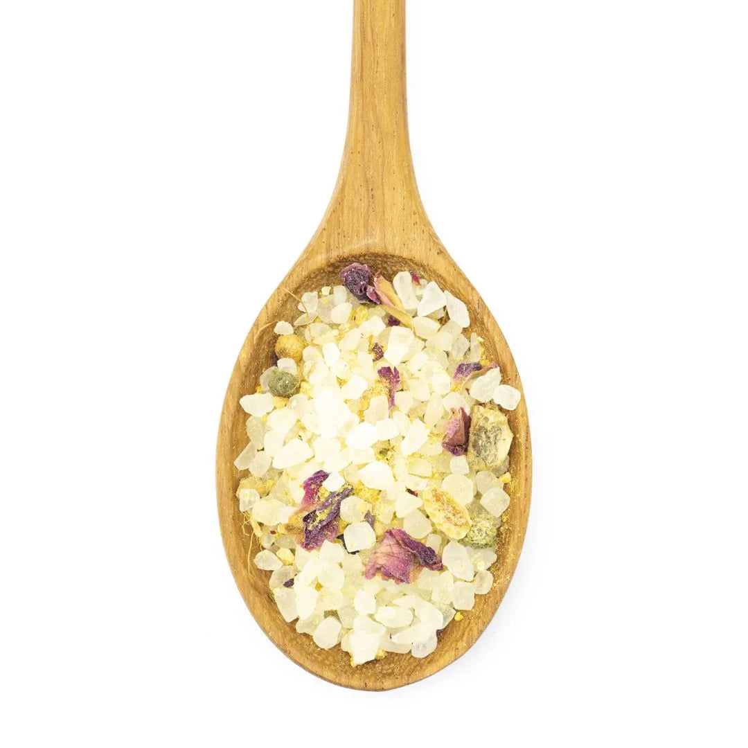 Florida Sunshine Salt Spice Blend on Wood Spooin