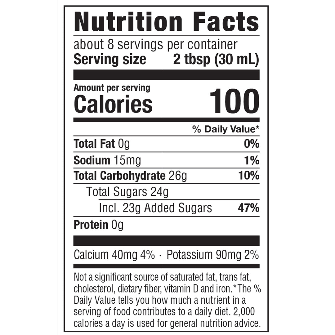Organic Pineapple Upside Down Maple Syrup - nutrition facts