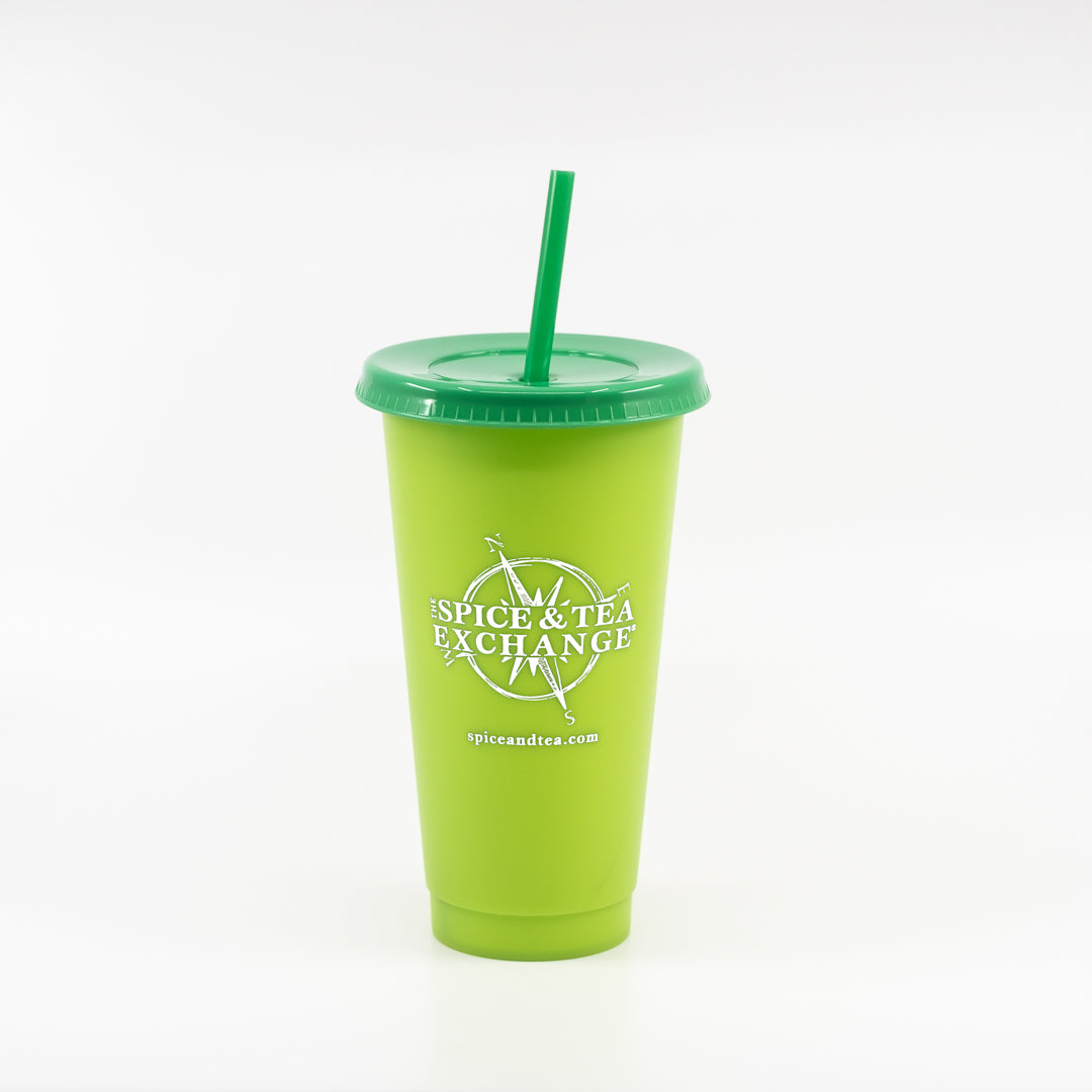 Reusable Iced Tea Cup With Straw - Lime Green - view 3