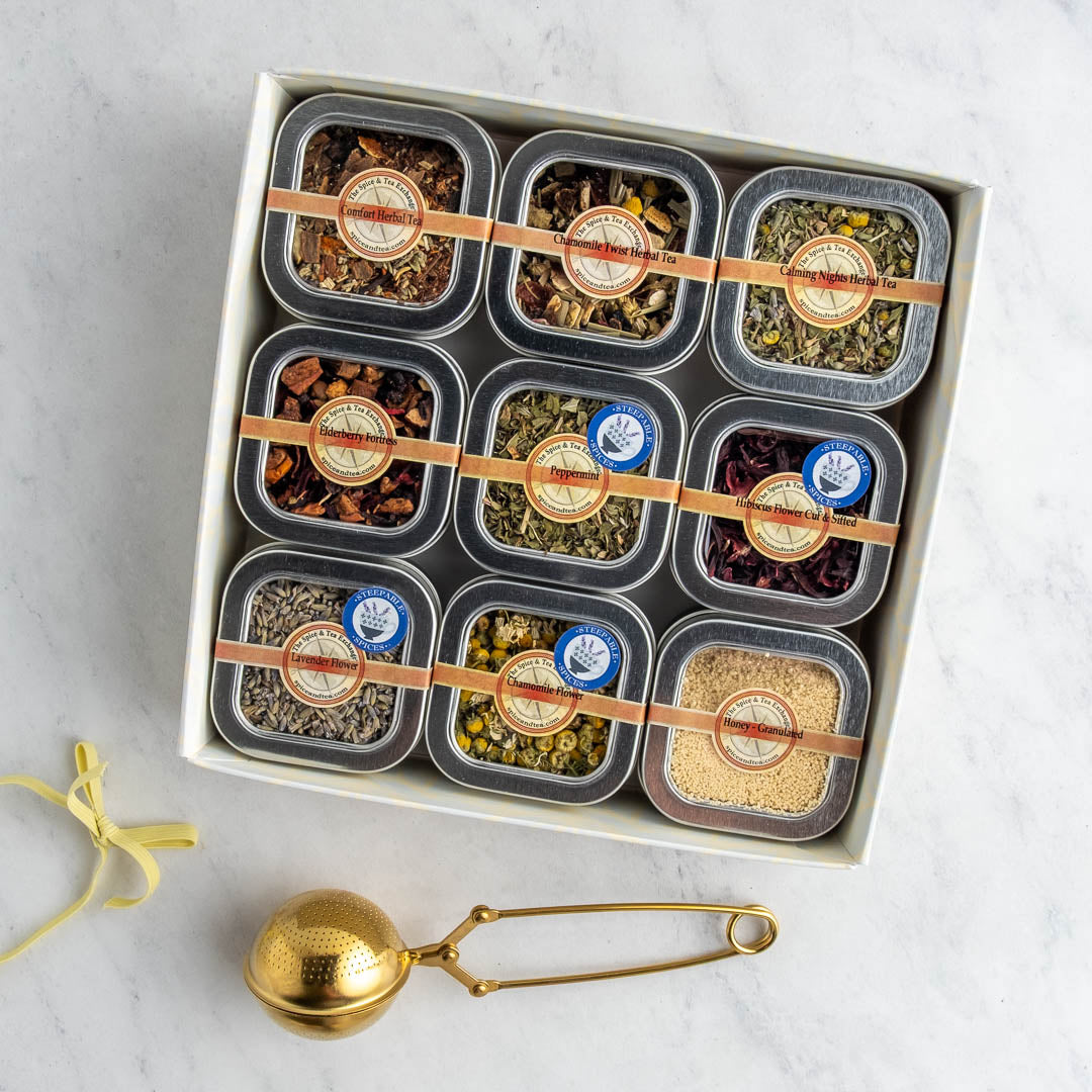 Silent & Calming Nights 9 Tin Gift Box contents