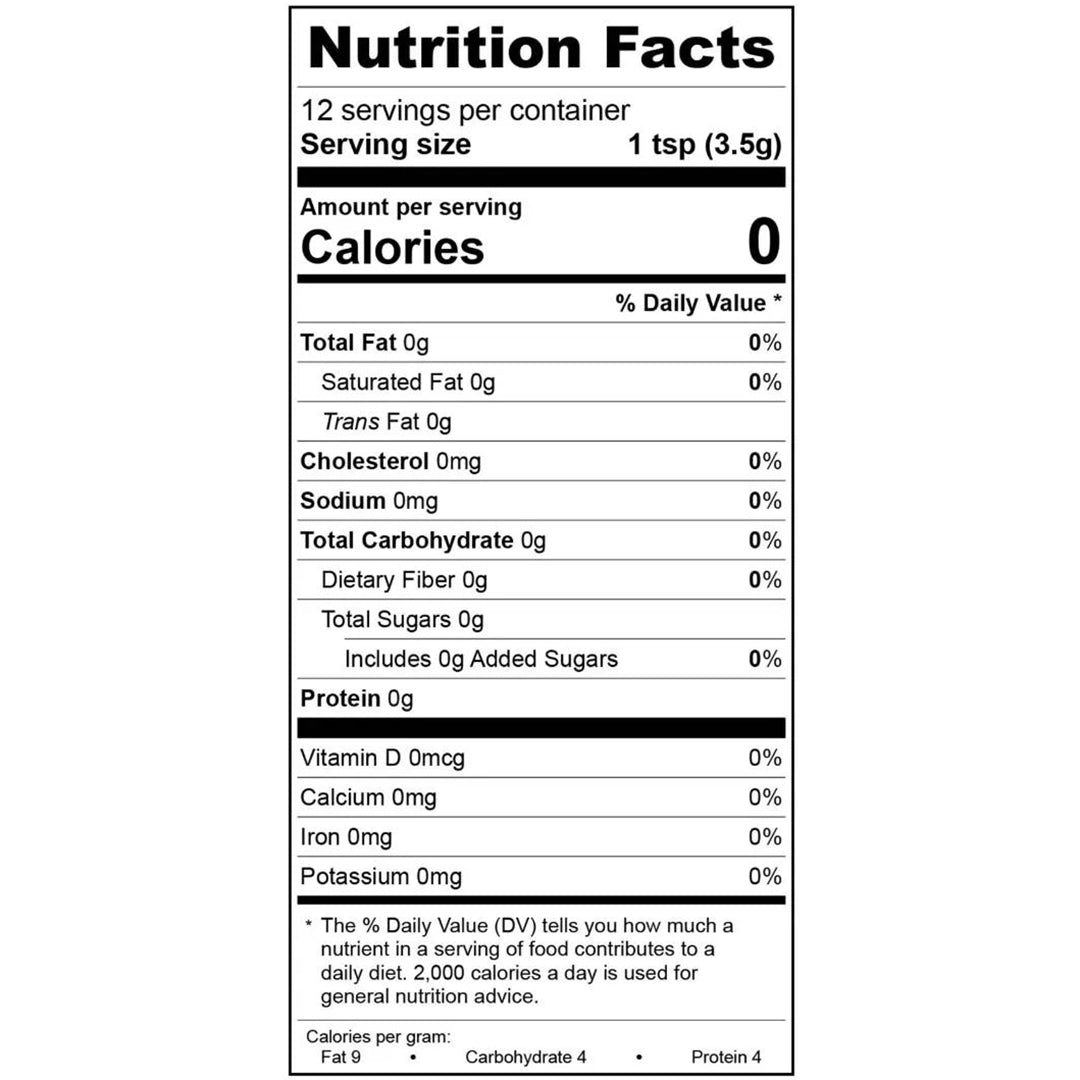 Strawberry Monk Fruit Sweetener Nutrition Facts