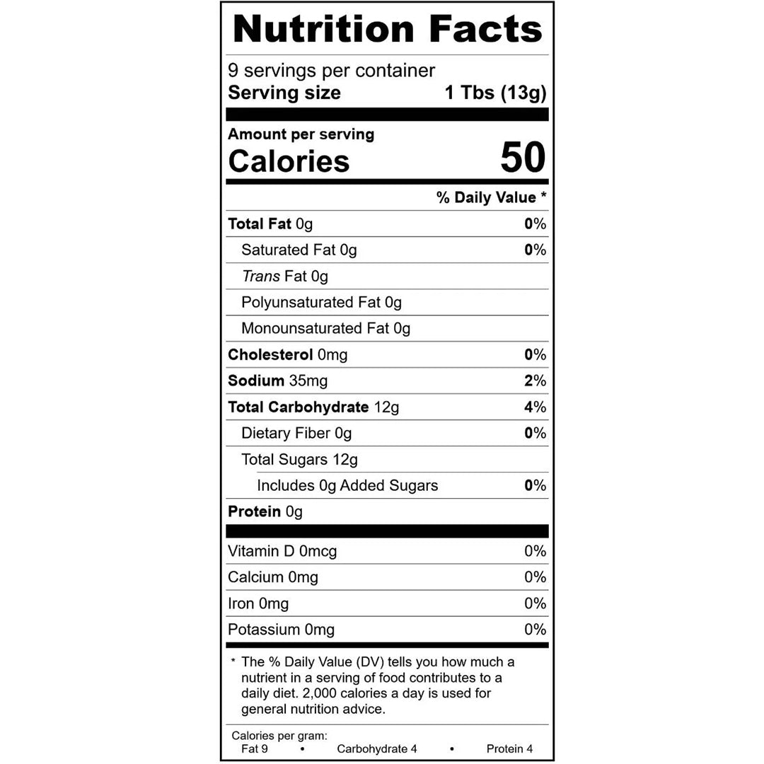 Sweet Matcha Nutrition Facts