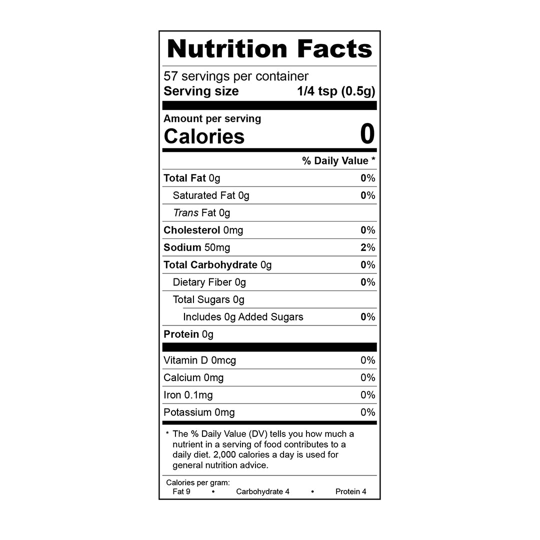 Garlic 'n Herb Seasoning Nutrition Facts